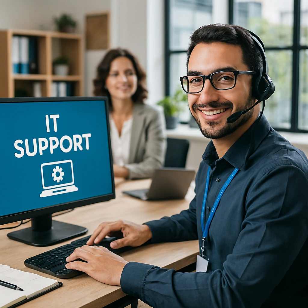 Teknisi IT Arkana sedang bekerja